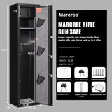 MARCREE Digital Password Long Gun Safes,Rifle Gun Safe Quick Access 5 Gun Storage Cabinet for Home Rifles Shotguns, Adjustable Support Frame, Removable Shelf, for Rifles Shotguns Pistols Marcree