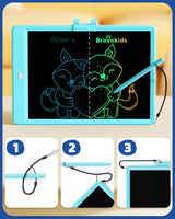 Bravokids Toys for 3-6 Years Old Girls Boys, LCD Writing Tablet 10 Inch Doodle Board, Electronic Drawing Pads, Educational Birthday Gift for 3 4 5 6 7 8 Years Old Kids Toddler (Blue) bravokids
