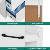 YITAHOME Wood File Cabinets, Heavy Duty Garage Tool Cabinets with Doors & Adjustable Shelves, Big Storage Filing Lockers for Home Office, Living Room, Pantry, Gym, Basement, Warehouse, White YITAHOME