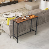 Giantex 48" Narrow Console Table - Long Bar Table, Rectangular Kitchen Dining Table w/Steel Frame, Adjustable Feet, Pub Table Counter Height Table, Sofa Side Table for Entryway, Hallway, Entry Table Giantex