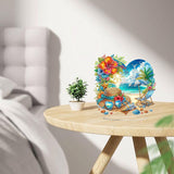 ARPADAMO Diamond Art Tabletop kit for Adult,DIY Diamonds Painting kit,Summer Beach Diamonds Painting for Adult, 7.2x7.2 inch Acrylic Diamonds Painting Board Kit, Special Crystal Diamond ARPADAMO