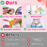 Insnug Dot Sticker Art Kit Activity - Dot It Unicorns & Princesses, No Mess Sticker Art for Toddlers 4-8, DIY Dot Stickers for Kids, Stickers Crafts Valentine Gifts for Boys & Girls Ages 3 4 5 6 7 8+ Insnug