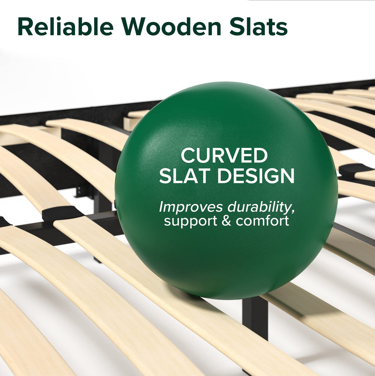 ZINUS Jade Faux Leather Upholstered Platform Bed Frame, Mattress Foundation with Wood Slat Support, No Box Spring Needed, Easy Assembly, Queen Zinus