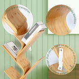 Modern 6-Tier Bamboo Tree Bookshelf - Stylish Curved Rack Organizer for Home and Office briteman