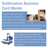 100 Pcs Sublimation Business Card Blanks Metal Bulk Aluminum Double Sides Name Cards Sublimation Blanks Products Heat Press Transfer Desk White sublimation business cards blank 3.4 x 2.1 x 0.01 Inch LaiHiulaan