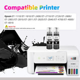 EXCERCUS T522 522 Ink Refill Bottles Compatible for Ecotank ET-2760 ET-4760 ET-2750 ET-2720 ET-3760 ET-2850 ET-15000 ET-2800 ET-4700 ST-4000 ST-2000 ET-3710 ET4810 ET-3850 Printer (2BK) EXCERCUS