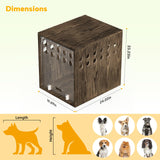 Dog Crate Furniture, SAUCE ZHAN Dog Kennel with Cushion for Small/Medium Dogs, End Side Table Wooden Crate for Pets Indoor, Brown SAUCE ZHAN