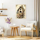 DOMROM Diamond Painting Kits for Adults, Bird and House Diamond Art Kits, 5D Bird Diamond Painting, DIY Round Full Drill Diamond Painting Gem Arts and Crafts for Home Decor 12x16 inch DOMROM