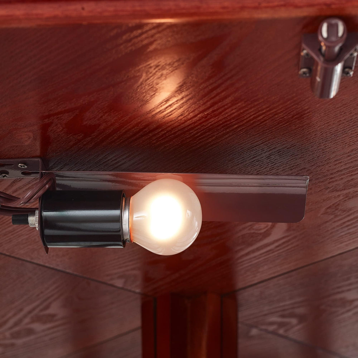 HomJoones Lighted Corner Display Curio Cabinet, 70" Tall Wooden Curved Shelving Unit with Tempered Glass Door, Bar and Liquor Storage Area with 6 Shelves (Cherry) HomJoones