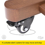 MEEDEN Extra Large H-Frame Studio Easel - Solid Beech Wooden Artist Professional Heavy-Duty Easel, Painting Art Easel Stand with 4 Premium Locking Silent Caster Wheels, Hold Max 82", Walnut MEEDEN