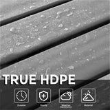 GARDENSTAR Adirondack Square Outdoor Side Table,2-Tier Storage Patio Side Table, HDPE End Tables for Backyard Pool Porch Garden Lawn(Grey) GARDENSTAR