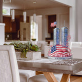 MAXBYE Twin Towers Tabletop Diamond Art Painting Kit, DIY 5D Diamond Painting Kits, Special Shaped Diamond Desktop Ornament, Home Stand Up Gem Painting Sculpture Craft Kit, Diamond Art Statues MAXBYE