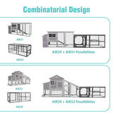 Suumerpety Heavy-Duty Metal Chicken Coop Run Extension - 14.3 sq ft Lockable Outdoor Playpen for Chickens, Ducks, Rabbits | Predator-Proof Design, Expandable Panels & Weather-Resistant Frame Suumerpety