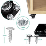 PRITEK 2 inch Caster Wheels, Heavy Duty Casters No Noise No Marking Lockable 360 Degree Swivel Casters for Furniture Cart Cabinet Bench Ottoman (650lbs/4pcs, Screws,Washers & Screwdriver Included) PRITEK