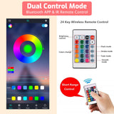 NAIYUFA 4-Tier L-Shaped Corner Bookshelf with LED Lighting - Versatile Storage Solution for Home & Office NAIYUFA