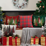 DFXSZ Christmas Pillow Covers 18x18 Inch Set of 2 Christmas Tree Decorative Red Throw Pillows Winter Christmas Decor for Home Couch TH-50C18 DFXSZ