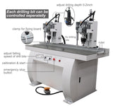 TECHTONGDA Hinge Boring Machine Woodworking Hole Drill Wood Electric Pneumatic Hole Puncher 0-2inch Drilling Depth Double Heads 48-6 TECHTONGDA