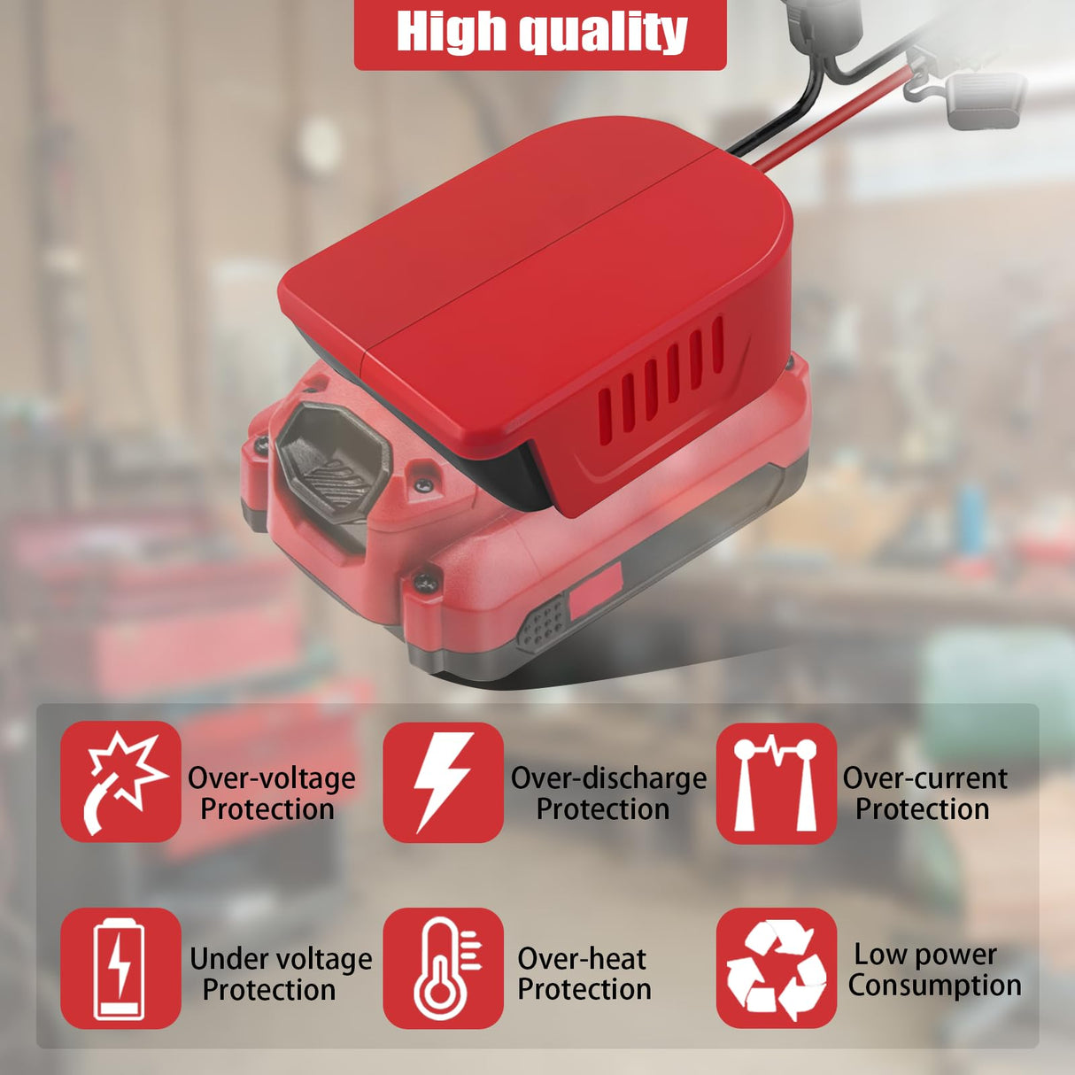 1Pack Power Wheel Adapter for Craftsman 20V Lithium Battery Adapter Kit with Switch & Fuses & Wire Terminals, with 14 Gauge Wire,Power Convertor for DIY Ride On Truck,RC Toys,Robotics and Work Lights DEWDYS