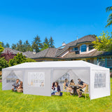 10x30 Tents for Parties, Large Party Tent, Outdoor Canopy Tent with 8 Removable Sidewalls and Windows for Wedding, Event, White Backyard Tent for Temporary Event ACLULION