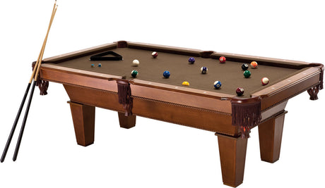 Fat Cat Frisco 7.5' Pool Table with Classic Style Billiard Pockets and Contemporary Straight Legs, Oak Finish with Bronze Colored Cloth Playing Surface Fat Cat by GLD PRODUCTS