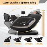 EASPEARL 2025 Massage Chair, 4D Full Body Zero Gravity Massage Chairs with APP, SL Track Shiatsu Stretch Massage Recliner Chair with Electric Footrest, Heat, Foot Rollers, Body Scan(Black) EASPEARL