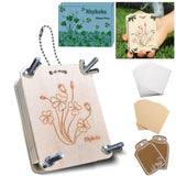 Rhykoka Pocket Flower Press, 6 Layers Mini Flowers Press Kit, Micro Flower Pressing, Portable Small Leaf Petal Preservation for Arts and Crafts Lovers (Silver) Rhykoka