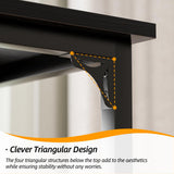 APPOLYN 63" Black Bar Table - Sleek High Top Dining & Pub Table for Stylish Interiors APPOLYN