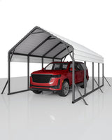 Garveelife 13'x21'x11' Oversized Metal Carport, Steel Heavy Duty Carport for All-Weather, Permanent Shelter for Bass Boats, Pickup Trucks, and Tractors, N.W. 660 Lbs GarveeLife