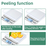 KUBEI Upgraded Larger Size Digital Food Scale Weight Grams and OZ, 5kg/0.1g Kitchen Scale for Cooking Baking, High Precision Electronic Scale with LCD Display KUBEI