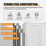 71" Tall Metal Storage Cabinet with Adjustable Shelves, Kitchen Pantry Storage Cabinet with Gold Handles, Heavy Duty Steel Cabinets, White Pantry Cabinet for Dining Room, Kitchen - Assembly Required MetalMax