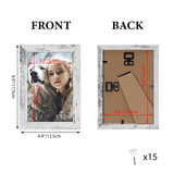 HORLIMER 4x6 Picture Frame Set of 15, Distressed White Rustic Picture Frames Display 4 by 6 Photo for Wall or Tabletop HORLIMER