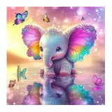 Diamond Art Kits for Adults Beginners,5D Full Round Drill Elephant Butterfly Diamond Painting Kit,DIY Diamond Dot Gem Art for Home Decor Christmas Gift 12x12 Inch DIYDECORFUN