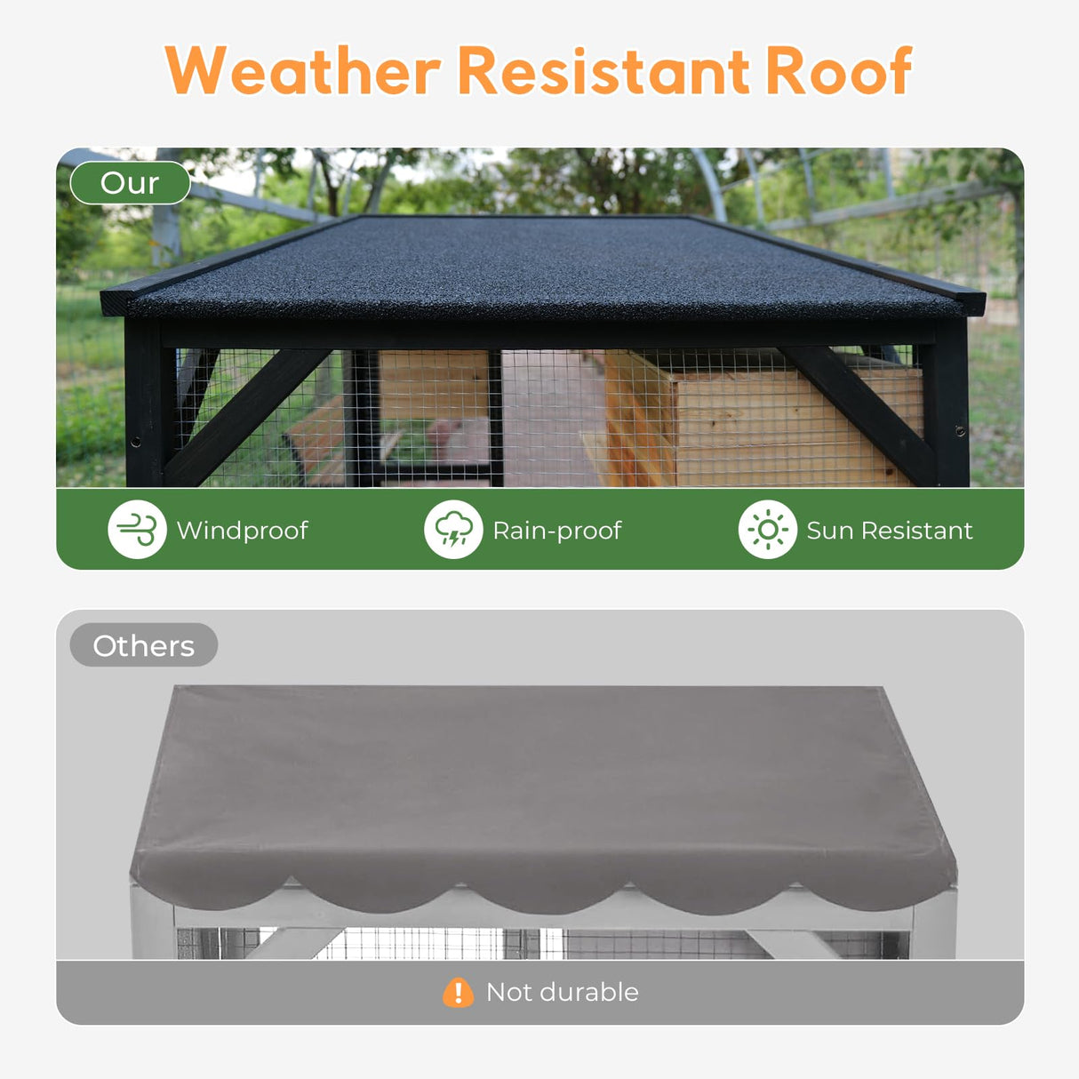Nicedday Large Cat Catio, 4 Tiers Outdoor Cats House with Removable Platforms, Cat Outdoor Enclosure Window Access with Waterproof Cover, Indoor Catio with Caster nicedday