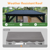 Nicedday Large Cat Catio, 4 Tiers Outdoor Cats House with Removable Platforms, Cat Outdoor Enclosure Window Access with Waterproof Cover, Indoor Catio with Caster nicedday