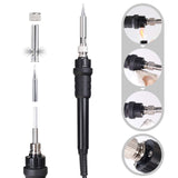 YIHUA 926 III 60W LED Display Soldering Iron Station Kit w 2 Helping Hands, 6 Extra Iron Tips, Roll of Lead-Free Solder, Solder Sucker, S/S Tweezers, °C/ºF Conversion, Auto Sleep & Calibration Support YIHUA