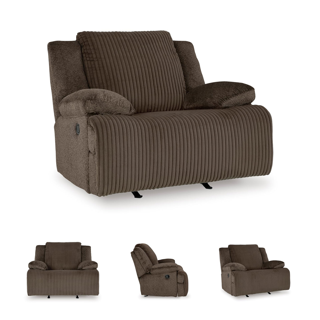 Signature Design by Ashley Top Tier Contemporary Manual Rocker Recliner, Dark Brown Signature Design by Ashley