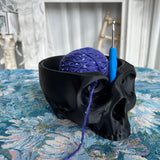 AXICIR Skull Head Bone Crochet Yarn Bowl Holder For Crocheting Knitting Accessories 3d Printed Halloween Decor Black AXICIR