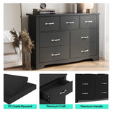 LINSY HOME 7 Drawers Dresser for Bedroom, Wood Bedroom Dresser Modern Drawer Chest, 7 Chest of Drawer, Tall Dresser for Closet, Dressers Organizer for Living Room, Closet, Hallway LINSY HOME