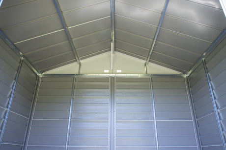 Arrow Sheds 8' x 8' Outdoor Steel Storage Shed, Light Grey Arrow