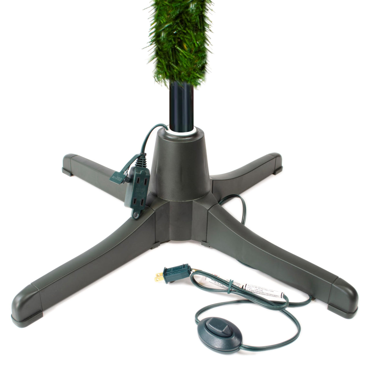 Puleo International Rotating Tree Stand for Artificial Christmas Tree, Green Puleo International