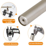 TONIAL Curtain Rods 32 to 58 Inch(2.6-4.8ft), Telescoping Splicing 3/4 Single Rods for Windows Decorative Drapery Rod with Acrylic Diamond Finial, Champagne Gold TONIAL