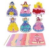 BLXIN Poke-Art Princess Craft Kit, Girls DIY Paper Art Set with Castle, Creative Educational Activity,Crafts Gifts for Girls Ages 3-8, DIY Activity BLXIN