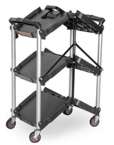 WEN Compact Foldable Service Utility Cart, Three Tier with 165-Pound Capacity (73065) WEN
