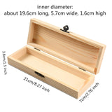 OLYCRAFT Plain Unfinished Wood Box Jewelry Box Unfinished Wooden Artist Tool And Brush Storage Box Wood Pencil box Small Case with Locking Clasp for Crafting Valentine's Day Easter Decoration OLYCRAFT