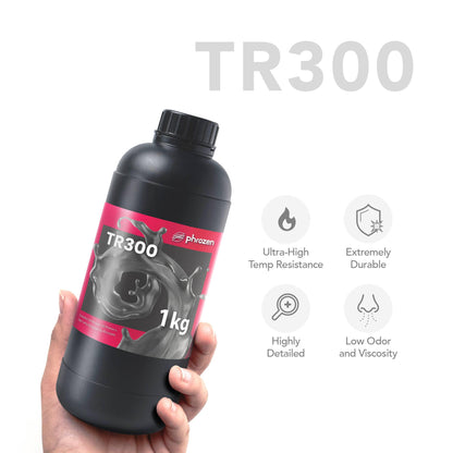 phrozen Ultra-High Temp 3D Printer Resin [TR300], Functional Resin HDT160 °C 405nm DLP LCD UV-Curing Photopolymer Resin for Prototyping, Ducting, Molding, High Precision Printing (1KG)