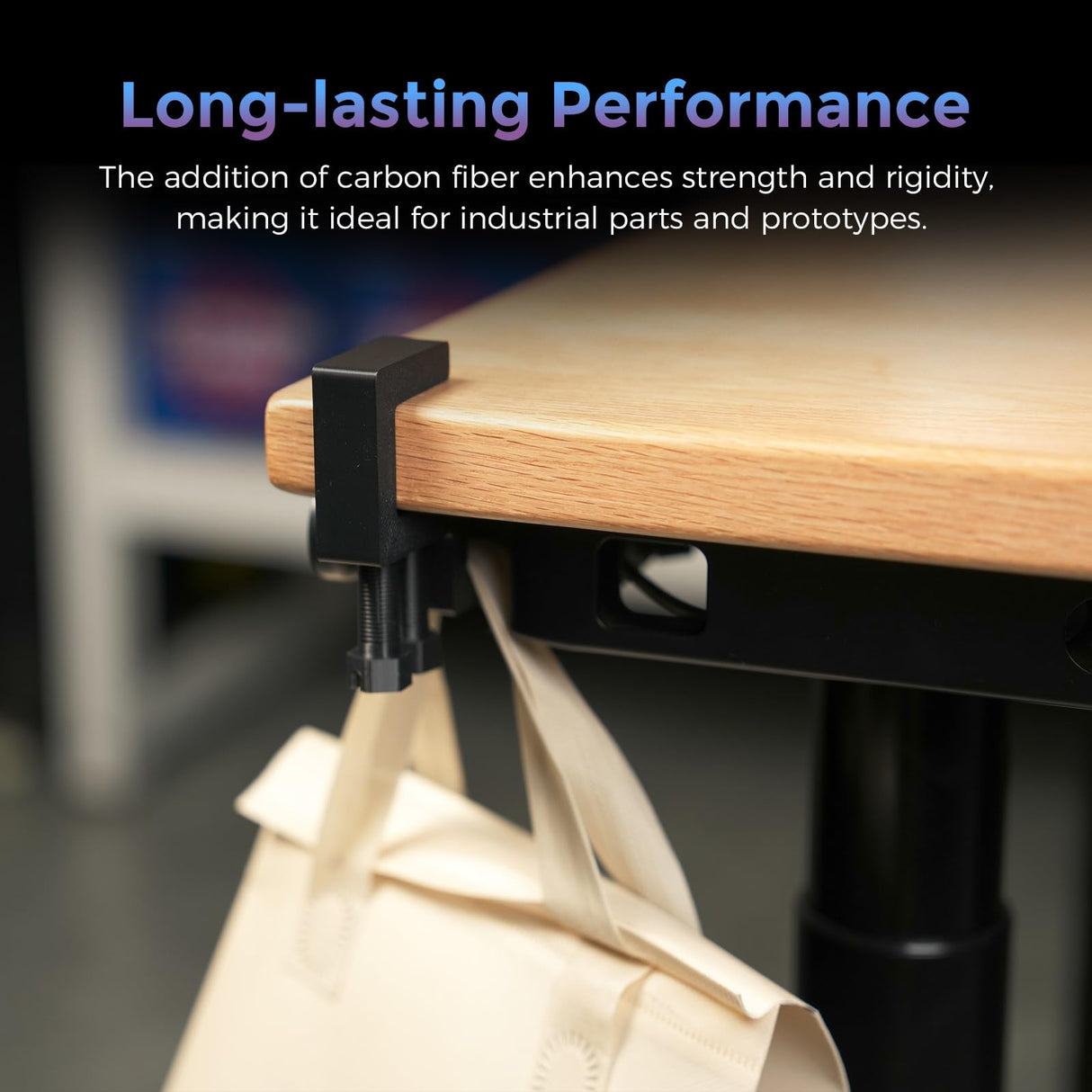 FLASHFORGE Carbon Fiber PETG Filament 1.75mm Black, Reinforced 3D Printer Filament 1kg, Lightweight & High-Strength PETG-CF Filament, Strong & Easy to Print FLASHFORGE