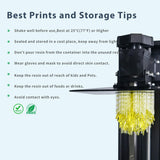 FUNCRECOL 3D Printer Resin Clear, High Precision Fast UV-Curing 3D Resin 405nm for LCD/DLP/MSLA Resin 3D Printer, Low Odor 3D Printing Resin Clear Yellow 1KG FUNCRECOL