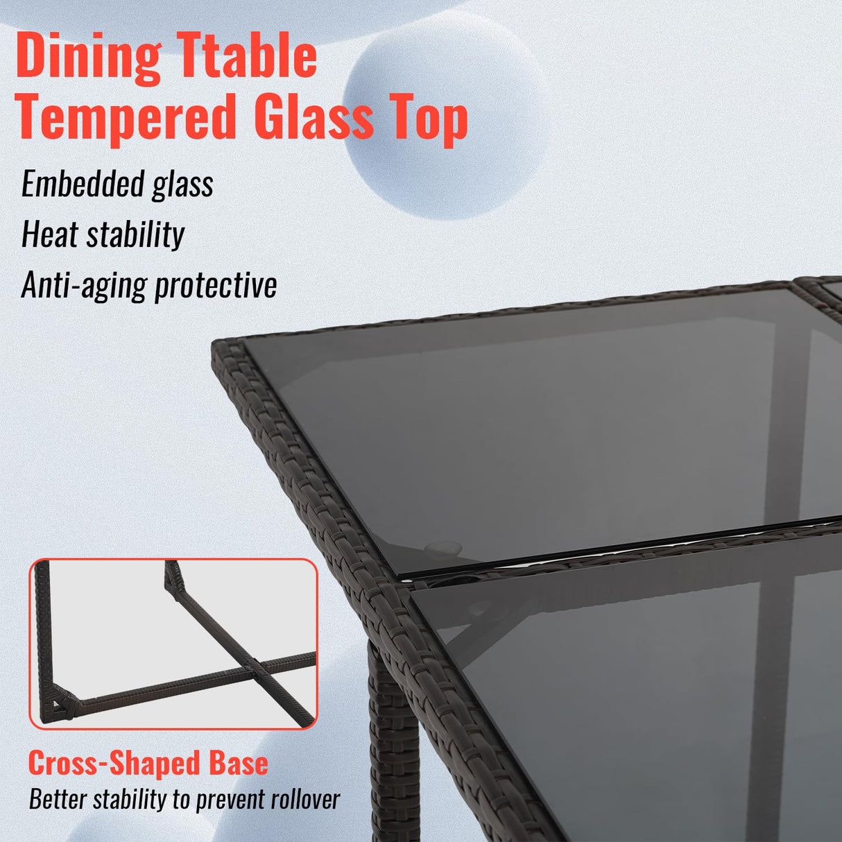 Outdoor Patio Furniture Set 9 Pieces Patio Dining Sets Space Saving Wicker Furniture with 4 Rattan Chairs 4 Ottomans and Glass Table for Outdoor Backyard Porch Poolside Balcony,Khaki Cushion (Blue) PayLessHere