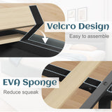 Lifezone Queen Bed Frame with Storage Drawers, Queen Size Platform Bed Frame with Velvet Upholstered Headboard, Metal Support, No Box Spring Needed, Noise-Free, Easy Assembly, Bedroom Furniture, Grey Lifezone