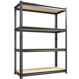 REIBII Storage Shelves Adjustable Metal Shelving 1600LBS Garage Shelves Industrial Metal Shelves 4 Tier Garage Shelving for Warehouse Basement Kitchen Pantry Closet, 11.8" D x 23.6" W x 56.7" H REIBII